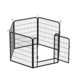 ZUN 6 Panels Heavy Duty Metal Playpen with door,31.7"H Dog Fence Pet Exercise Pen for Outdoor, Indoor W2181P171744