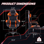 ZUN Gaming Computer Chair with Wheels, Adjustable Height Pu Leather Gamer Chair Office Desk 00283337