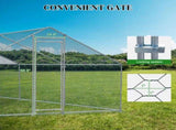 20 x 10 ft Large Metal Chicken Coop, Walk-in Poultry Cage Chicken Hen Run House with Waterproof 65573596
