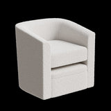 ZUN Accent chair white sofa chair one set, modern living room side chair, single sofa chair, footstool W1727P240730