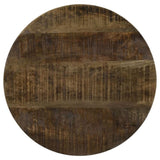 Natural and Black Drum Base Accent Table B062P153918