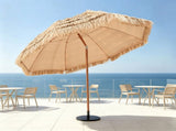 8 ft Thatched Patio Umbrella with Tilt, Hawaiian Style Beach Parasol, for Beach, Patio, Poolside & 84390617