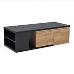 ZUN ON-TREND 47.2''-57''W Extendable Coffee Table 2 Storage Drawers, Dual-tone Wood Center Table WF531670AAB