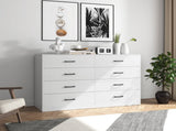 White particleboard with non-woven fabric lamination, 134*40*86cm, double row, 4 layers, 8 drawers. 87514041