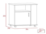 Correy 4-Shelf Microwave Cabinet with Caster Black Wengue B06280097