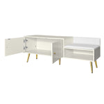 ZUN Modern Shoe Storage Bench with Hidden Storage and Upholstered Cushions for Bedside, Living Room and 12879500