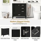 ZUN 30" Bathroom Vanity , Modern Bathroom Cabinet with Sink Combo Set, Bathroom Storage Cabinet with a N729P170557B