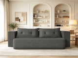 Modern Corduroy Floor Convertible Sofa Bed Folding Sleeper Couch with High-Density Foam Mattress No W6182P567302