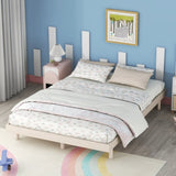 Modern Design Full Floating Platform Bed Frame for White Washed Color W697123291