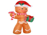 8ft 15W 5 LED Lights Gingerbread Man Holding Gift Garden Gingerbread Man Decoration 62839589