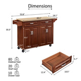 Mobile Kitchen Island Cart With 2 drawers 27295851