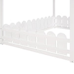 ZUN (Slats are not included) Full Size Wood Bed House Bed Frame with Fence,for Kids,Teens,Girls,Boys 06130531