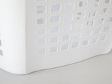 Easy Carry Plastic Laundry Hamper w/ Sturdy Rim and Handles, White, Pack of 4 93696658
