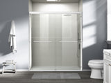 44-48 in. W x 72 in. H Double Sliding Shower Door, Semi-frameless Bathroom Sliding Door with 1/4" T5223P413100