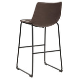 ZUN Brown and Black Armless Bar Stool B062P153515