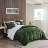 Full/Queen Plush to Sherpa Down Alternative Comforter Set B035100530