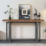 59" Narrow Console Table - MDF Entryway Sofa Table for Hallway, Living Room, Foyer with Space-Saving W3137P294537