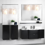 ZUN 36x30inch Glossy Brushed Silverd Mirror For Bathroom Rectangular Wall Bathroom Mirror Metal W2091126971