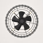 ZUN 20.24" Caged Ceiling Fan with Remote Control,Timer, 3 Speeds Indoor Ceiling Fan for Farmhouse, W1592P153814