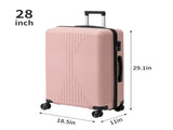 Non-TSA customs lock 5-in-1 PP trolley case, 12in, 16in, 20in, 24in, 28in PP rose color 45111580