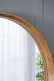 31.5" Round Pine Wood Mirror, Wall Mounted Mirror Home Decor for Bathroom Living Room W2078P152649