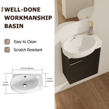 Soft Close Doors Bathroom Vanity With Sink,16 Inch For Small Bathroom W999140772