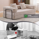 Floor,Compression Sofa,Convertible Floor Sofa Bed-with Pillow Back Support Armrest,Comfy Futon 98822522