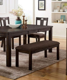 ZUN Classic Elegant Design Wooden 1pc Bench Only Dining Room Upholstered Seat Walnut Finish Bench B011P245909