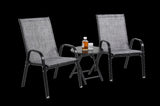 3 Piece Patio set, Outdoor Camping Chairs with Breathable Textilene Fabric, folding with steel W640P270188