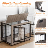 ZUN Dog Crate Furniture, Large Dog Kennel, 38"Wooden Pet Furniture with Pull-Out Tray, Home and Indoor W1212120267