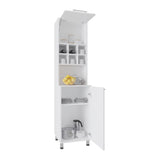 Attica 80" High Double Cabinet Kitchen Pantry , Storage Cabinet, Six spice Cubbies and Four Shelves B200P286954