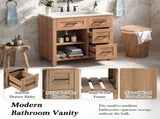 30 Inch Bathroom Vanity with SMC Sink, Ample Storage Space with 2 Drawers, Adjustable Shelves & Open N765P435262B