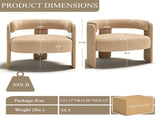 Accent Chair Living Room, Velvet Comfy Single Sofa Chair Mid-Century Modern Armchair Wooden Legs 15010744