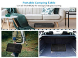 Portable Folding Outdoor Table, Dual Height Adjustable Camping Table with NonSlip Feet, 8.04 lbs 85964229