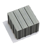 Patio Floor Tiles Pack of 11 WPC Wood-Plastic Composite Patio Deck Tiles DIY Interlocking Decking W206P201285