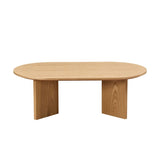 Length 39.37 Inch Modern Coffee Table,MDF Oval Coffee Table for Living Room,Small Coffee Table with W2582P217995