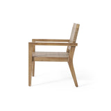 Outdoor Wicker and Acacia Wood Club Chairs, Set of 2, Light Multibrown and Light Brown, 34'' H X 74228.00MLBRN