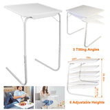 TV Tray Table, TV Dinner Tray for Eating, Large Adjustable Folding Laptop Table with Book Stand, Cup 63120984