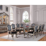 Silver Grey and Antique Platinum Tufted Side Chair B062P209234