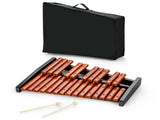 25 Notes Xylophone with 2 Mallets & Carrying Bag, Hardwood Pine Wood Brown Black for Beginners 03572341