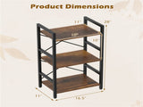 4-Tier Industrial Bookshelf , Heavy-Duty Metal Frame & X-Shaped Braces 69110737