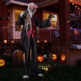 8.2ft Animatronic Werewolf Halloween Decor Realistic Fur, Scary Howls, Red Flashing LEDs, 18608033