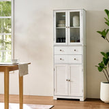 67" Tall Kitchen Pantry Cabinet with Doors and Shelves Large Stand Up Pantry Storage Cabinet with W3417P321849