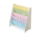 Kids Funnel Charlie White Kids Wooden Canvas Sling Magazine Bookcase B05367929