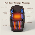 ZUN Deluxe Massage Chair, Full Body Zero Gravity Recliner with AI Voice Control, SL Track, Bluetooth, W2561P157967