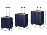 3-in-1 Multifunctional Large Capacity Traveling Storage Suitcase Luggage Set Navy Blue 12271281