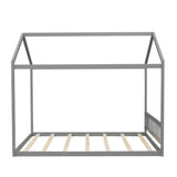 Queen Size Wooden House Bed with Headboard,Gray WF296086AAE