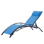 ZUN 2PCS Set Chaise Lounges Outdoor Lounge Chair Lounger Recliner Chair For Patio Lawn Beach Pool Side W41928444