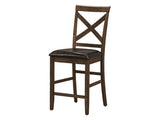 Dining Chair, 44" Height, Set Of 2, Side, Upholstered, Counter Height, Dining Room, Kitchen, Dark B2710P287015