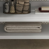 36" Bathroom Vanity with Ceramic Sink, Bathroom Vanity with Adjustable Shelf and Open Shelf, with N817P286249W